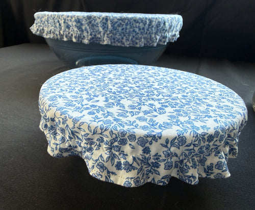 Blue Ditsy Floral Bowl Covers
