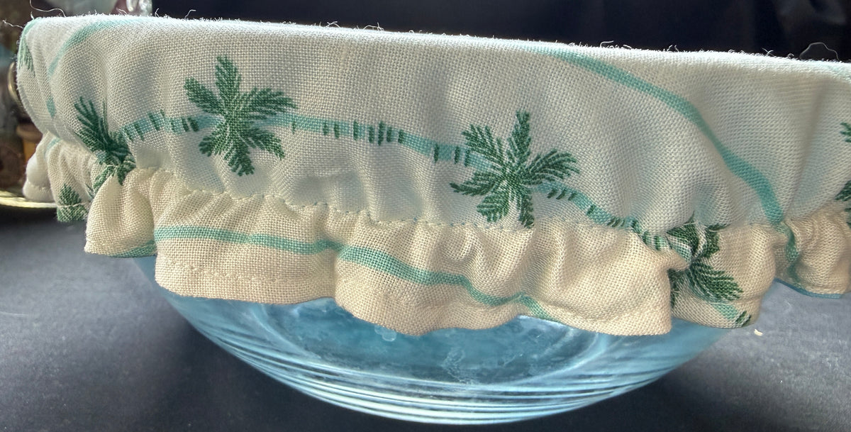 Palm Trees on White Bowl Covers