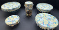 Vintage Yellow Floral Bowl Covers
