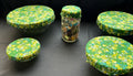 Green and Yellow Cubism Floral Bowl Covers