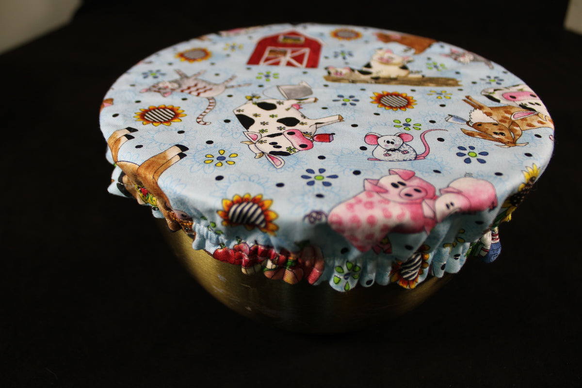 Farm animal/ Paisley SM-Med Bowl Cover