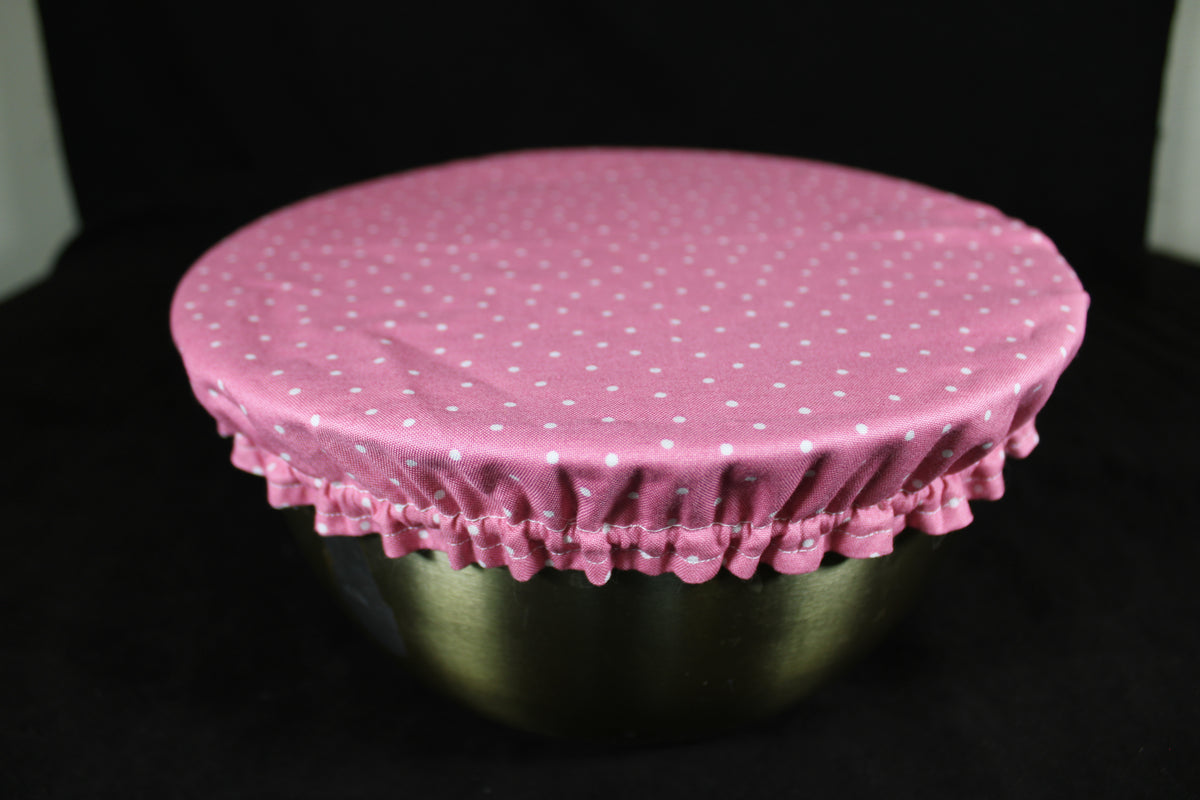 Pink Polka Dot Piggy Medium Bowl Cover